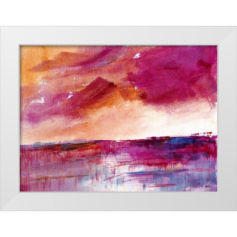 Reflection of a Crimson Sky White Modern Wood Framed Art Print by Loreth, Lanie