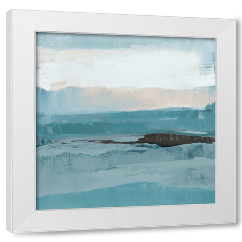 Broken Ice Space White Modern Wood Framed Art Print by Loreth, Lanie