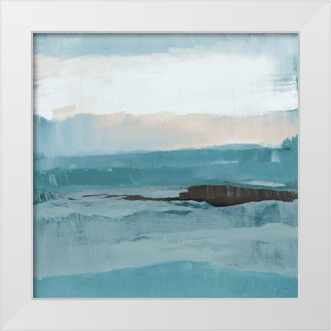 Broken Ice Space White Modern Wood Framed Art Print by Loreth, Lanie