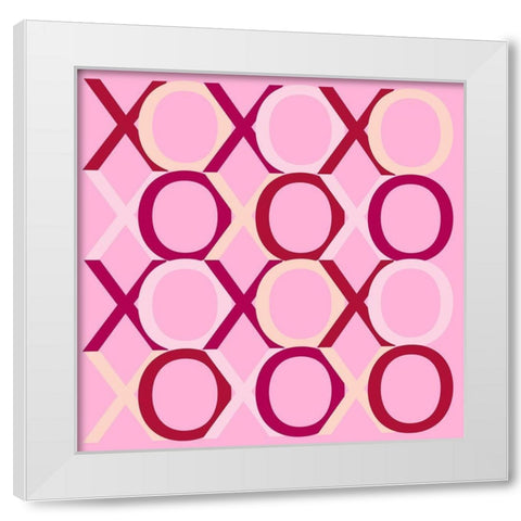 XOXO White Modern Wood Framed Art Print by SD Graphics Studio