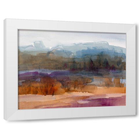 Mountain Lake Abstract White Modern Wood Framed Art Print by Loreth, Lanie