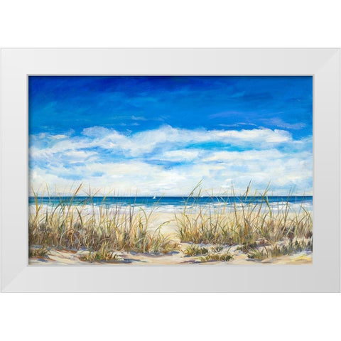 Gentle Breeze White Modern Wood Framed Art Print by DeRice, Julie