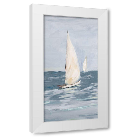 Coast Sailing II White Modern Wood Framed Art Print by DeRice, Julie