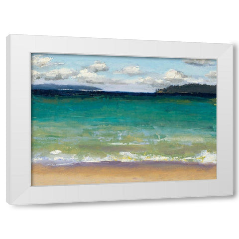 Caribbean Beaches White Modern Wood Framed Art Print by Green, Jenny