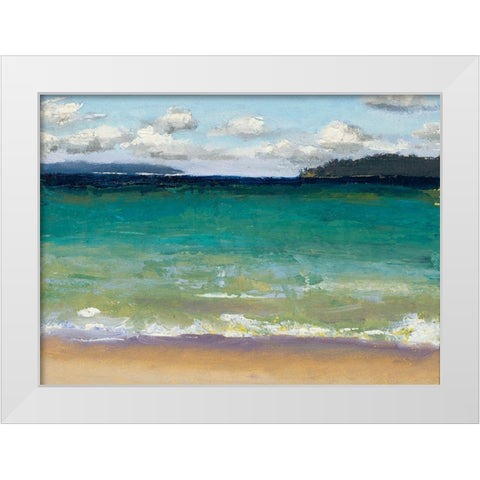 Caribbean Beaches White Modern Wood Framed Art Print by Green, Jenny