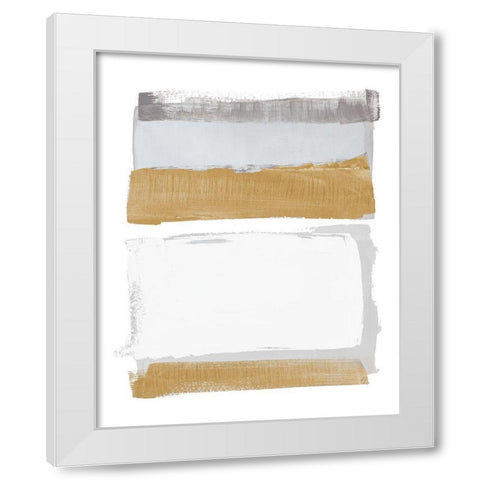 World of Golden Gray White Modern Wood Framed Art Print by Loreth, Lanie