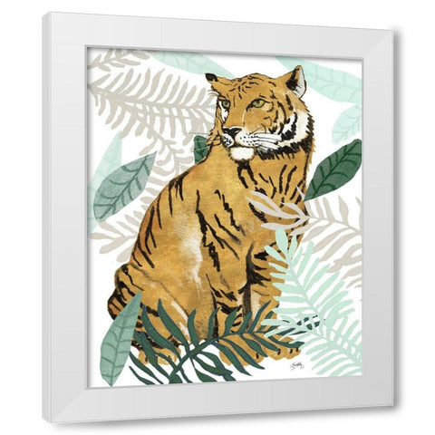 Jungle Tiger II White Modern Wood Framed Art Print by Medley, Elizabeth