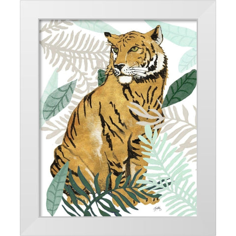 Jungle Tiger II White Modern Wood Framed Art Print by Medley, Elizabeth