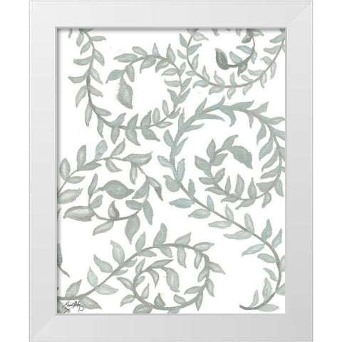 Floral Shades of Gray I White Modern Wood Framed Art Print by Medley, Elizabeth