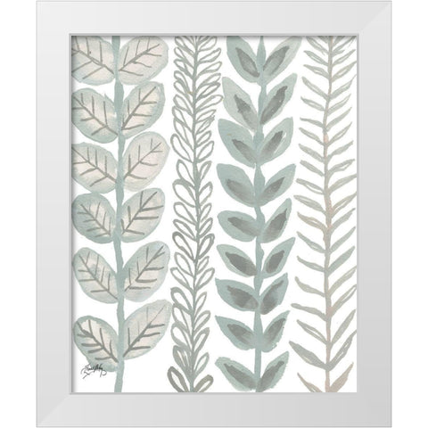 Floral Shades of Gray II White Modern Wood Framed Art Print by Medley, Elizabeth