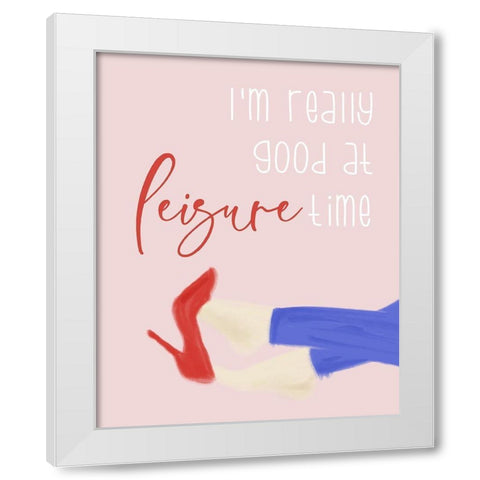 Leisure Time White Modern Wood Framed Art Print by Quach, Anna