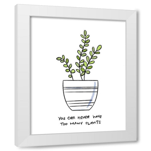 Plant Lady I White Modern Wood Framed Art Print by Quach, Anna