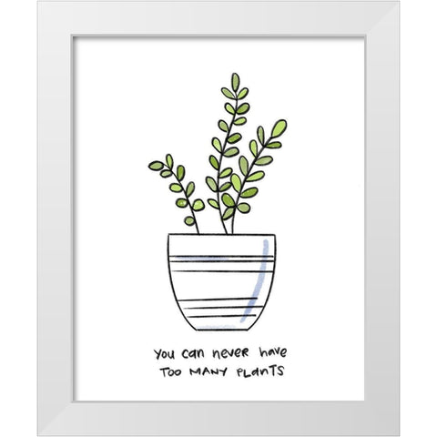 Plant Lady I White Modern Wood Framed Art Print by Quach, Anna