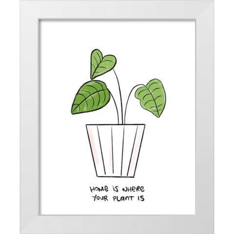 Plant Lady II White Modern Wood Framed Art Print by Quach, Anna