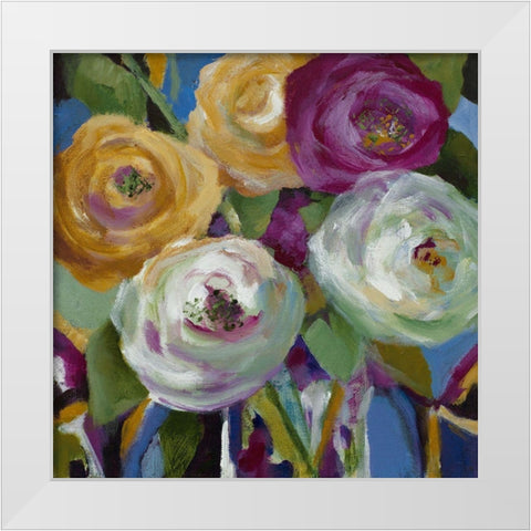 Garden Gems White Modern Wood Framed Art Print by Loreth, Lanie