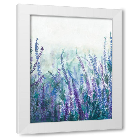 Lavender Garden I White Modern Wood Framed Art Print by Pinto, Patricia