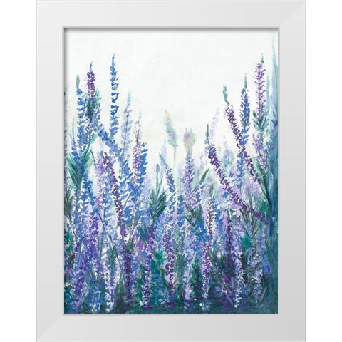 Lavender Garden II White Modern Wood Framed Art Print by Pinto, Patricia