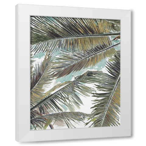 Palms in the Sky White Modern Wood Framed Art Print by Pinto, Patricia