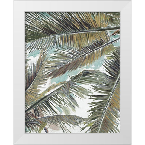Palms in the Sky White Modern Wood Framed Art Print by Pinto, Patricia