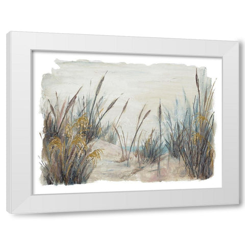 Tall Beach Grass White Modern Wood Framed Art Print by Pinto, Patricia
