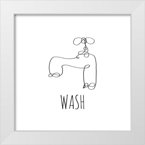 Wash White Modern Wood Framed Art Print by Quach, Anna
