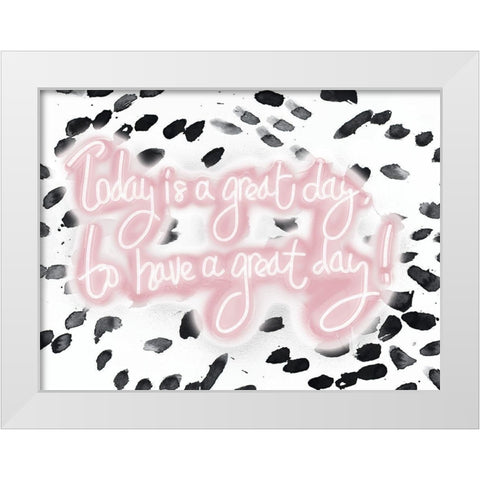 Great Day White Modern Wood Framed Art Print by Bryant, Susan