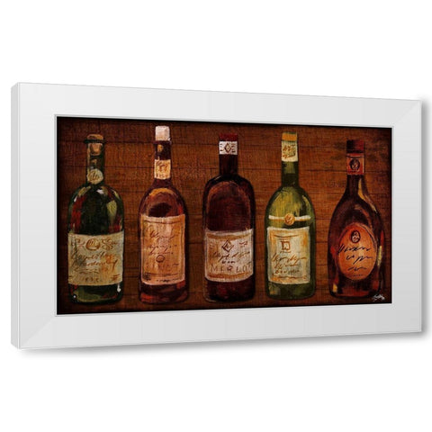 Wine Row White Modern Wood Framed Art Print by Medley, Elizabeth