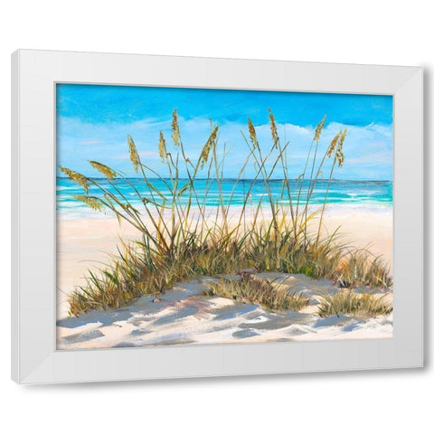 Beach Grass White Modern Wood Framed Art Print by DeRice, Julie