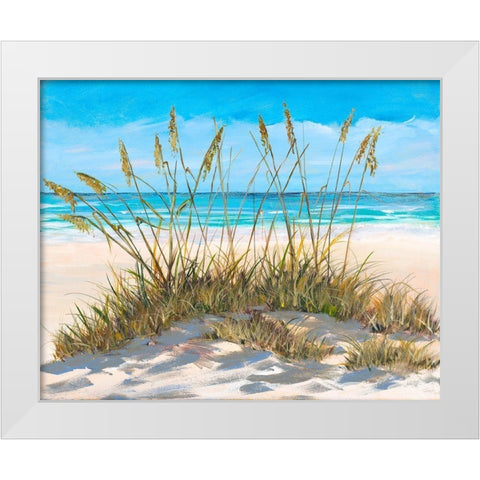 Beach Grass White Modern Wood Framed Art Print by DeRice, Julie