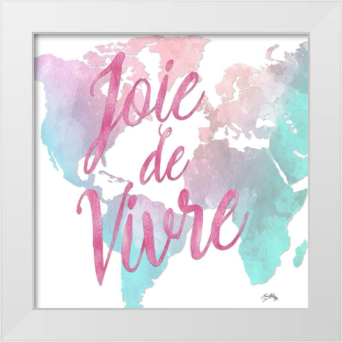 Joie de Vivre White Modern Wood Framed Art Print by Medley, Elizabeth