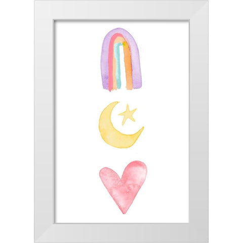 Rainbow Magic I White Modern Wood Framed Art Print by James, Nola