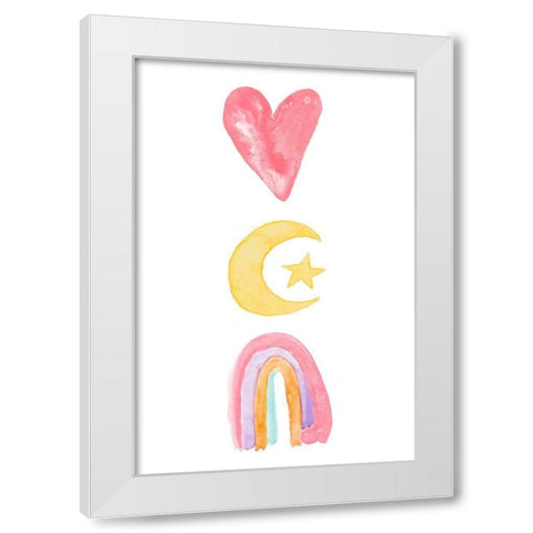 Rainbow Magic II White Modern Wood Framed Art Print by James, Nola