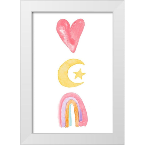 Rainbow Magic II White Modern Wood Framed Art Print by James, Nola