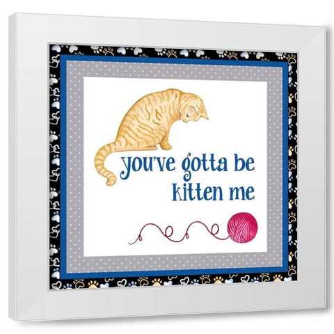 A Cats Life I White Modern Wood Framed Art Print by Metz, Andi
