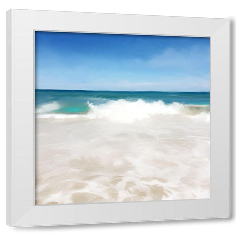 Shore Break I White Modern Wood Framed Art Print by Meneely, Dan