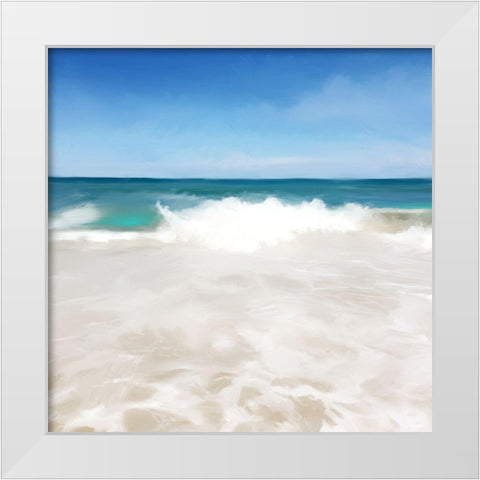 Shore Break I White Modern Wood Framed Art Print by Meneely, Dan