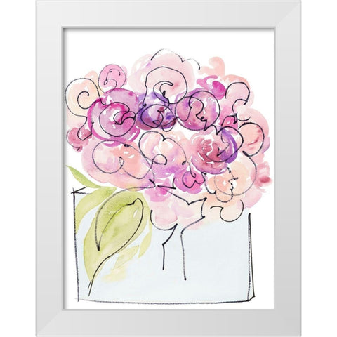 In the Moment White Modern Wood Framed Art Print by James, Nola