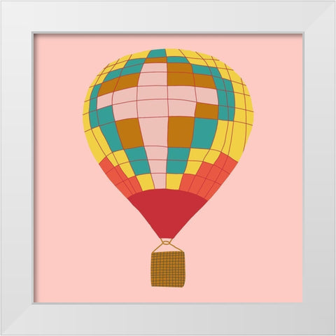 Hot Air Balloon I White Modern Wood Framed Art Print by Bucheli, Jen