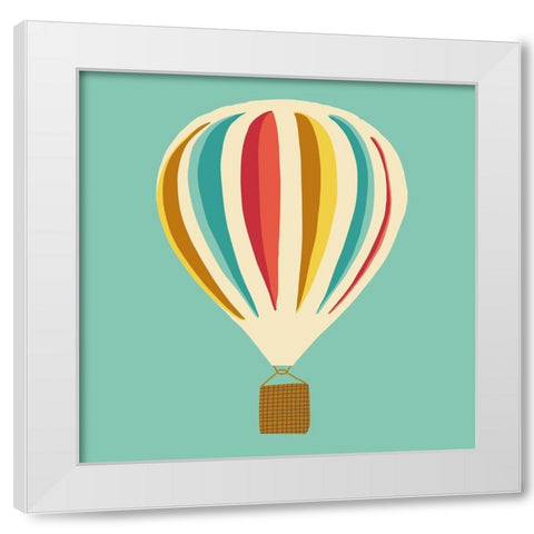Hot Air Balloon II White Modern Wood Framed Art Print by Bucheli, Jen