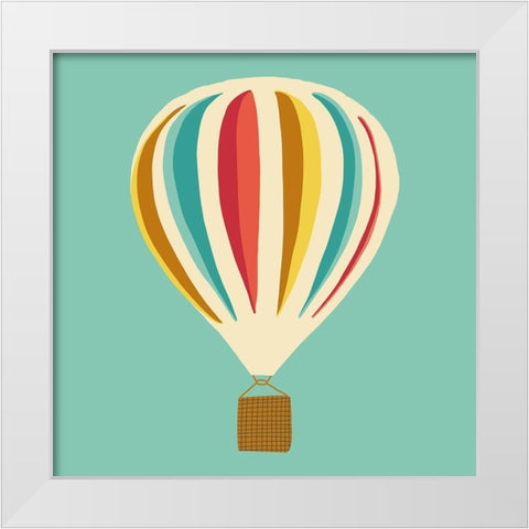 Hot Air Balloon II White Modern Wood Framed Art Print by Bucheli, Jen