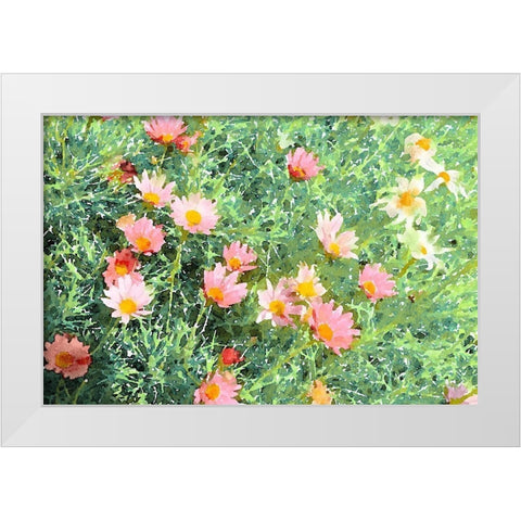 Daisy Field I White Modern Wood Framed Art Print by Navas, Emily
