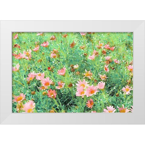 Daisy Field II White Modern Wood Framed Art Print by Navas, Emily