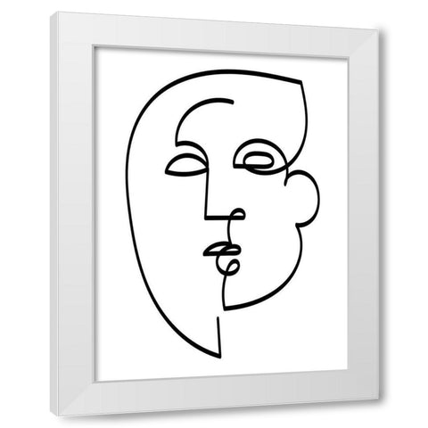 Linear Character I White Modern Wood Framed Art Print by Mosher, Deidre