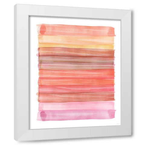 Painted Sky Abstract White Modern Wood Framed Art Print by Meneely, Dan