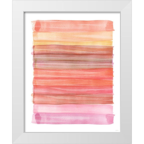 Painted Sky Abstract White Modern Wood Framed Art Print by Meneely, Dan