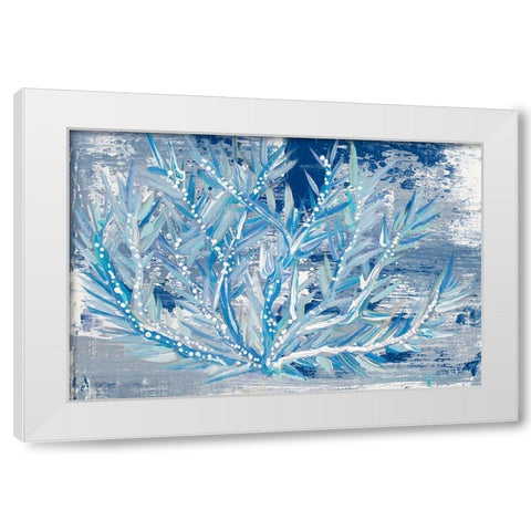 Azul Dotted Coral Horizontal White Modern Wood Framed Art Print by Ritter, Gina
