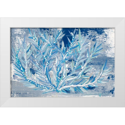 Azul Dotted Coral Horizontal White Modern Wood Framed Art Print by Ritter, Gina