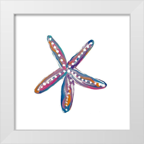Dotted Starfish II White Modern Wood Framed Art Print by Ritter, Gina