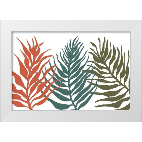 Palm Trio White Modern Wood Framed Art Print by Ritter, Gina