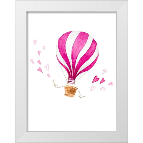 Love Is In The Air White Modern Wood Framed Art Print by Loreth, Lanie